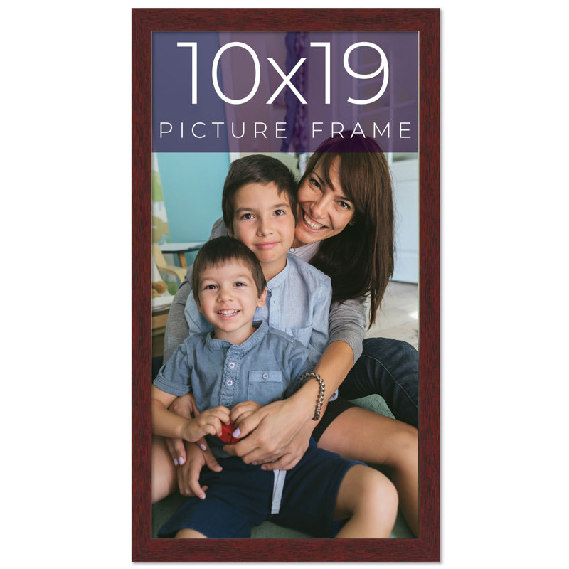 Cadre photo en bois massif Plassie, Brun foncé, L 10 po x H 19 po