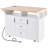 55.75"W Kitchen Island With Leaf And Locking Wheel-1486593627
