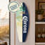 Plaque murale de planche de surf Corona sous licence officielle, panneau mural de panneau de fibres à densité moyenne, 10 po x 30 po