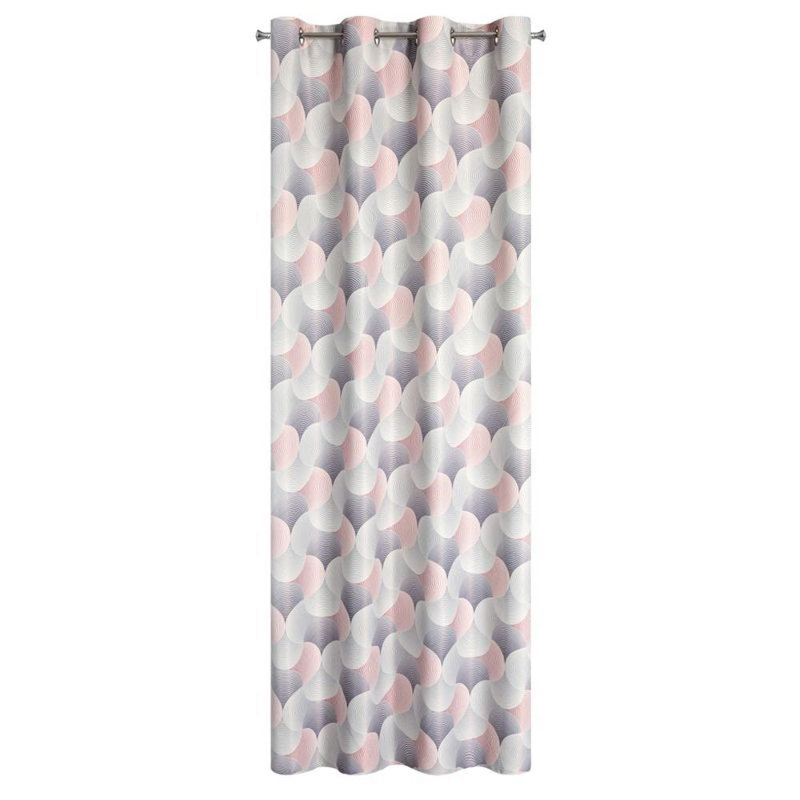Aaronjoshua Room Darkening Curtain Single Panel, Light Pink