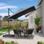 244cm Cantilever Parasol Outdoor Large Parasol Square Cantilever Yard Sun Parasol-180197935