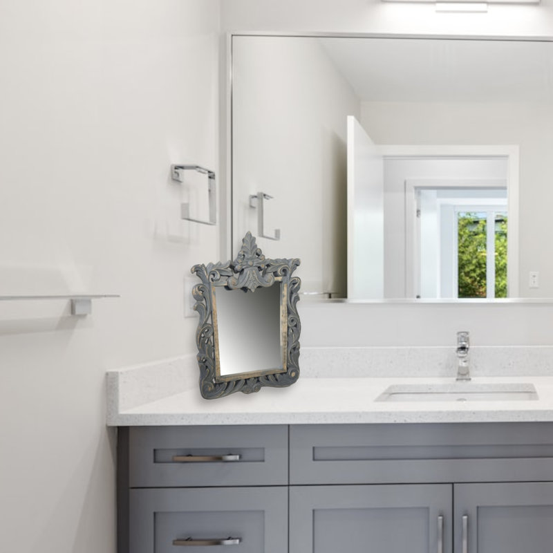 Miroir de table Royal Orleans gris délavé, Gris