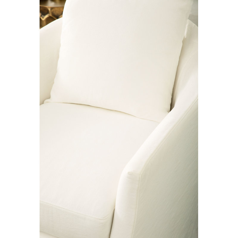Jymere Swivel Armchair, White