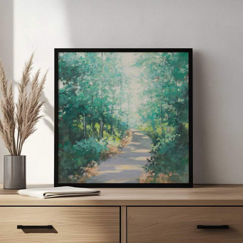«Morning Path» par Julia Purinton, reproduction d'art, H 12 po x l 12 po, Doré