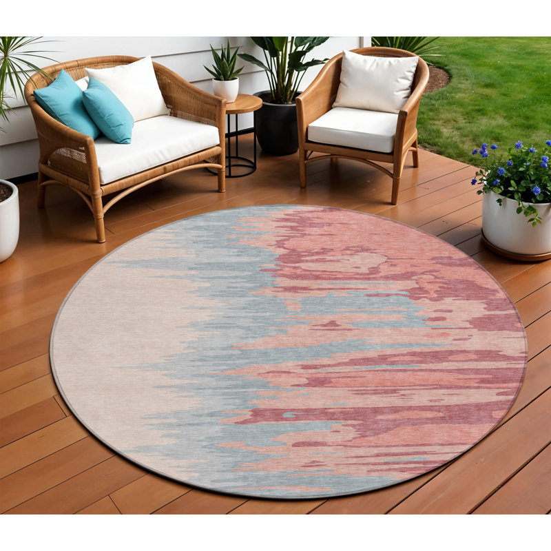 Tapis rond 8 po Coral