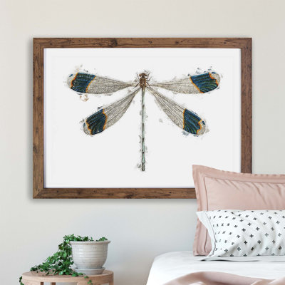 Blue-Tipped Dragonfly - Single Picture Frame Painting