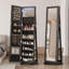 Chrisney Swivel Jewelry Armoire with Full Length Mirror, Interior Vanity Mirror and 3-Color Lights-702962968