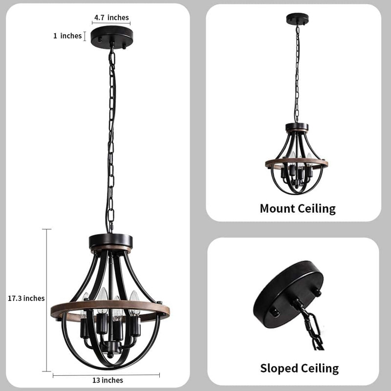 Eireen 4 - Light Geometric Chandelier