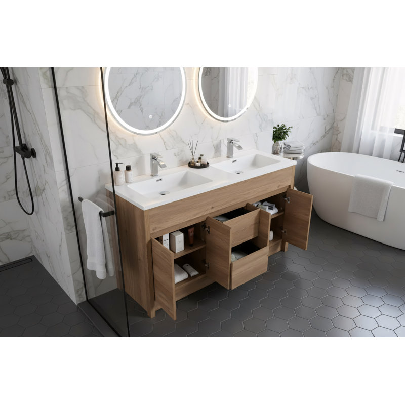 Ensemble de meuble-lavabo double 59 po Anaheid