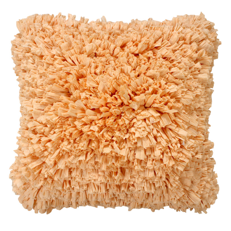 Coussin en papier, H 18 po x l 18 po, Orange
