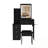 Makeup Vanity and stool set with light Mirror, 4 Drawers and open shelves-175885328