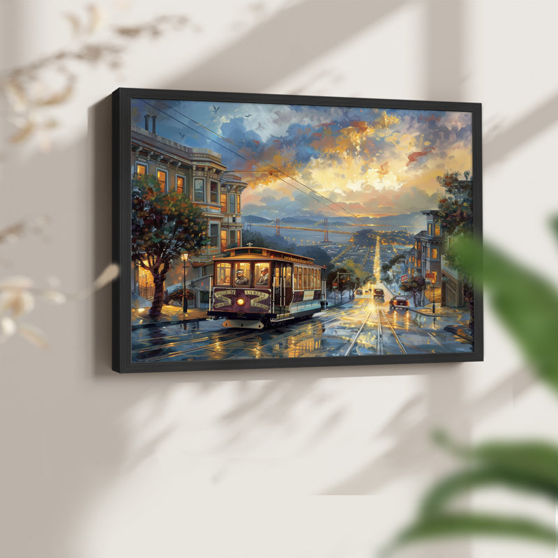 Paysage - Cxxxvi - Reproduction encadrée - Restickable, H 16 po x l 20 po, Black