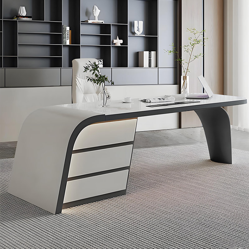 Bureau 55,2 po Modern White, H 29,53 po x l 55,12 po x P 27,56 po
