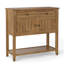 Console Mid-Century avec 2 tiroirs, 2 armoires et une tablette inférieure pour le couloir
