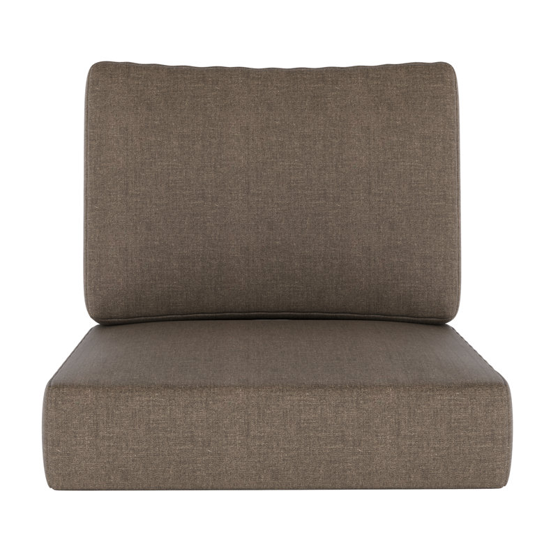Amala Outdoor Sunbrella Seat/Back Cushion, Sunbrella® Play Mushroom, 25" W x 25.5" D