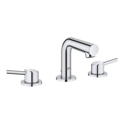 Robinet de salle de bain espacé à arc moyen Concetto ™ avec bonde