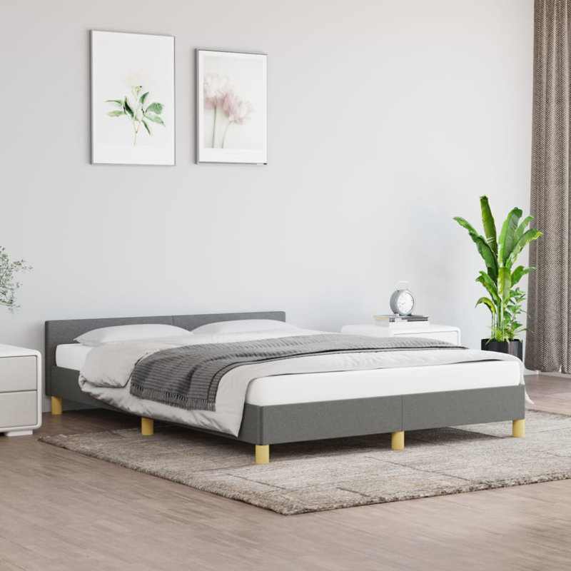 Hultin Bed, Dark Grey/Brown, Super King (6')
