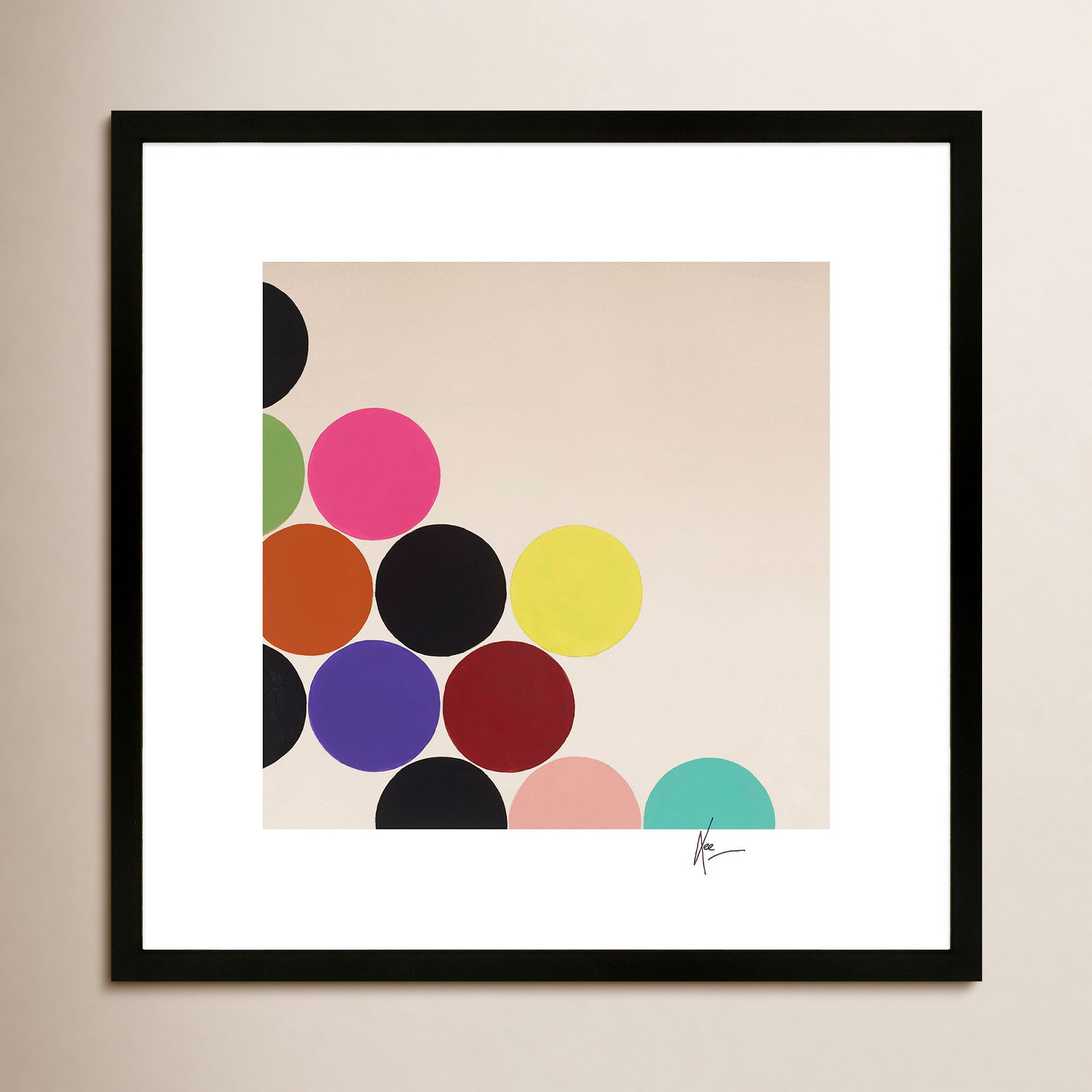 Joy by Lee Lessem, Black, 36" H x 36" W x 1.25" D