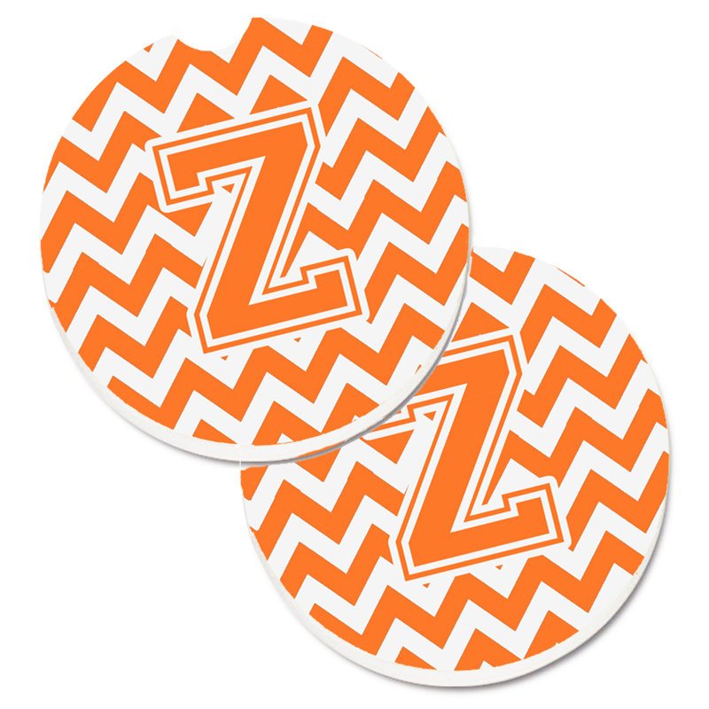 Sous-verre pour voiture, Z, Blanc / orange
