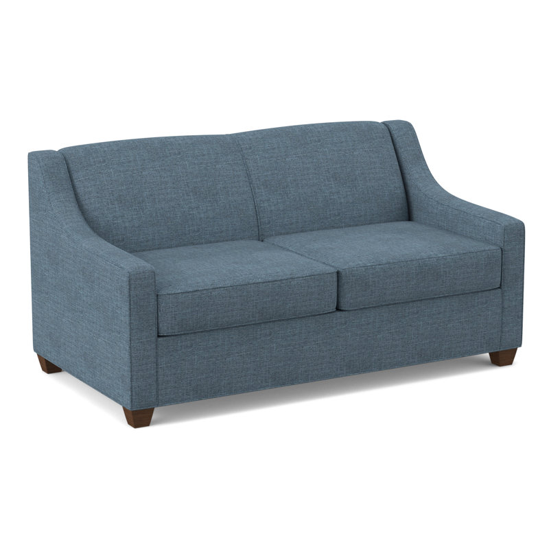 Phillips 68" Square Arm Loveseat with Reversible Cushions, Montana Walnut, Archetype Anchor