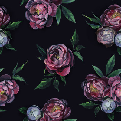 Peony Flowers - Wrapped Canvas Painting