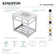 Ceramic Rectangular Console Bathroom Sink with Overflow