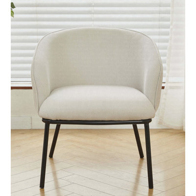 Fauteuil d'appoint moderne en velours côtelé
