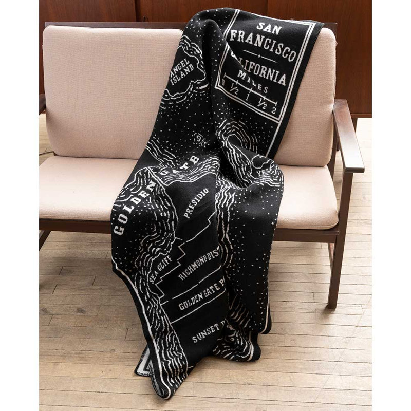 San Francisco Map Wool Throw