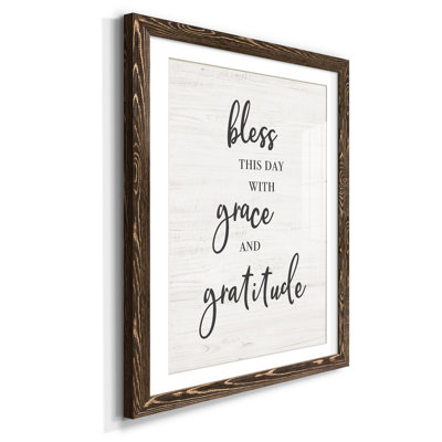 «Bless this Day», reproduction d'art textuel sur papier encadré