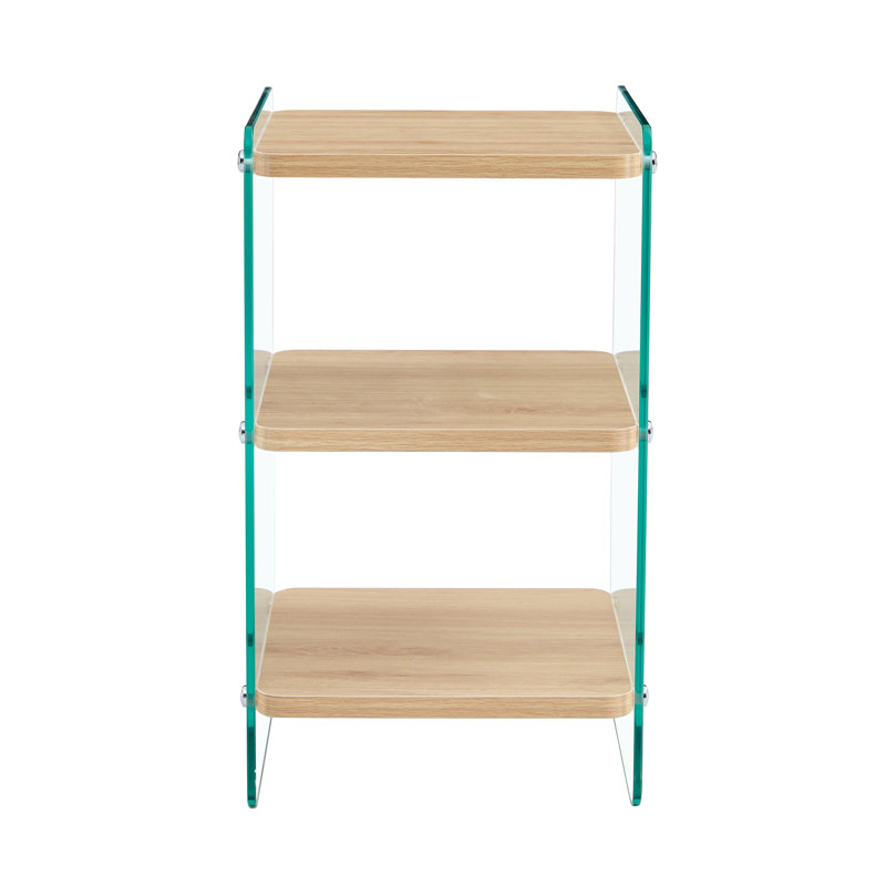 Three Levels Of Bedside Tables. The Board Surface Is MDF, And Both Sides Are Tempered Glass. The Design Is Simple And Generous, With Storage Function.