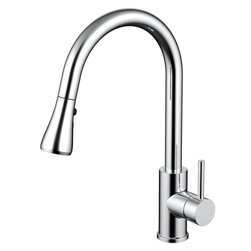 Daweier Pull Out Kitchen Faucet, Chrome