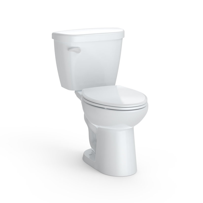 Two-Piece Toilet For Bathrooms, 19" Extra Elongated Toilet Bowl With Soft Close Seat/Single Flush