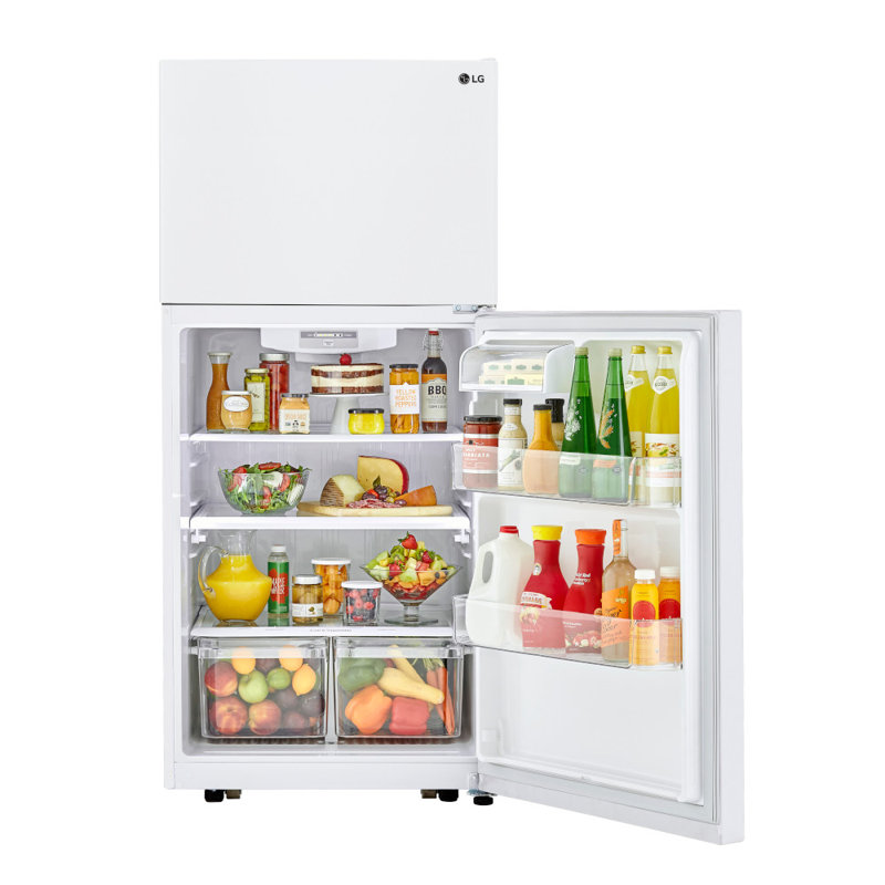 LG Top Freezer Refrigerator with Reversible Door, Reversible Door, 20 cu. ft., Smooth White