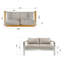 Causeuse d'extérieur en aluminium avec coussin Cora