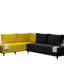 Canapé modulaire Inferno, noir-jaune