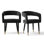 Fauteuils de salle à manger en tissu texturé Hennigan 
