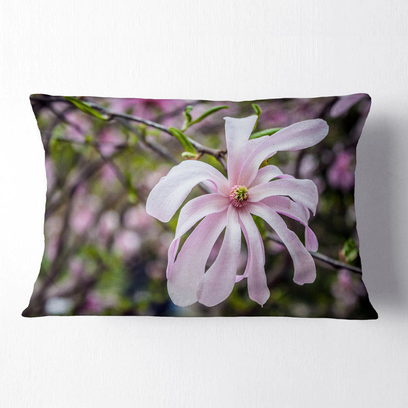 Coussin lombaire floral fleur magnolia