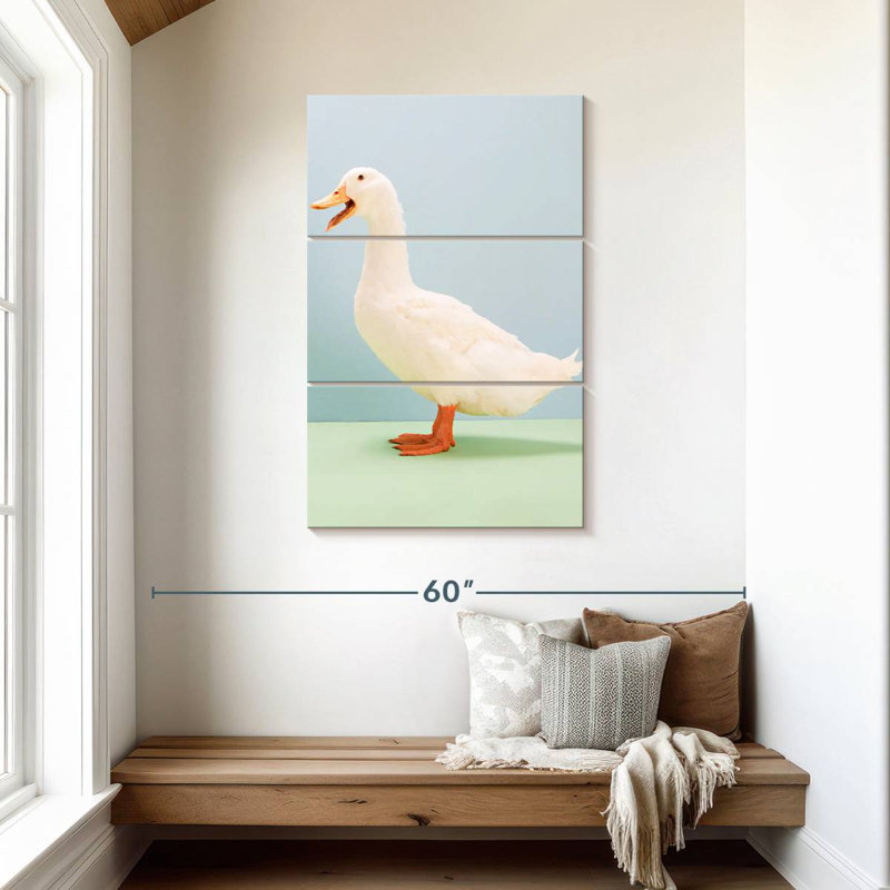 Brampt Quacking White Duck, 45" H x 28" W