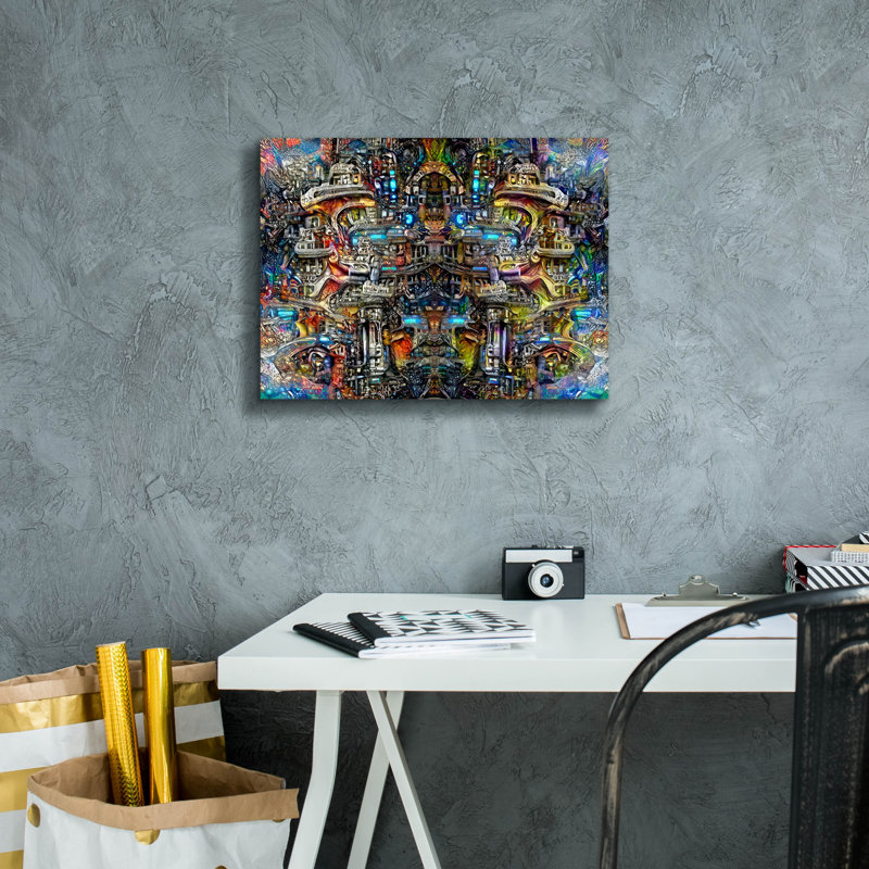  «Star Tlatoani» par Pedro Gavidia, art mural sur toile, 16 po x 12 po, H 12 po x l 16 po