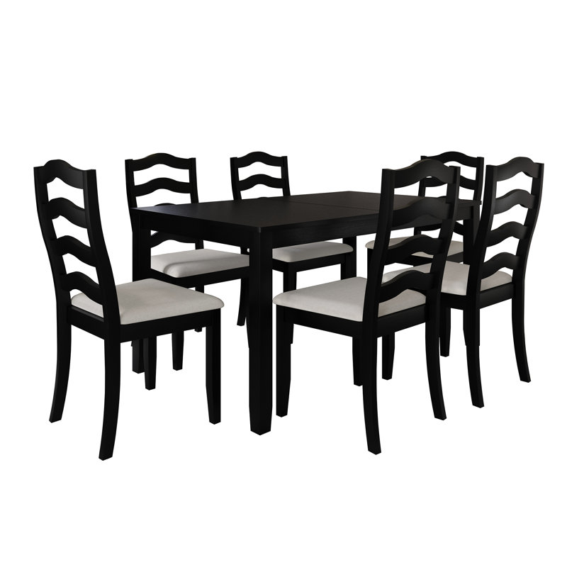 Ensemble repas 6 personnes Ocossio, Noir