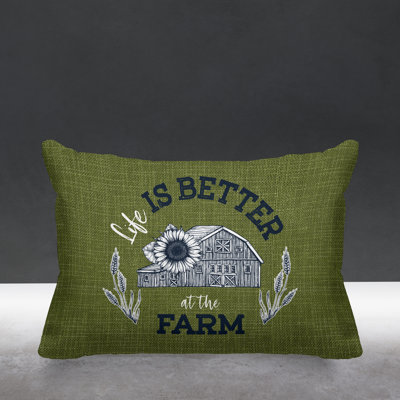 Outdoor Reversible Throw Pillow