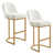 White Linen/Gold Frame