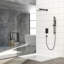 Wall Mounted Shower In Matte Black - 10 Inch Square With Adjustable Slide Bar, -Balanced Valve And Memorable Experience Mesmerizing-120951958