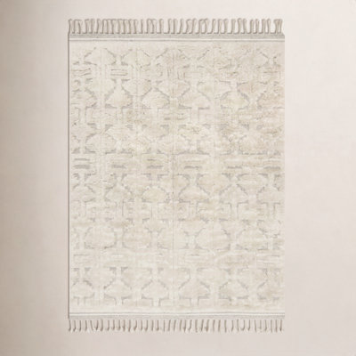 Michaela Beige Hand-Knotted Wool Rug