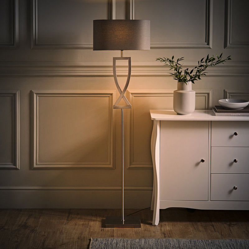 Randalstown 145.5 Brushed Chrome Floor Lamp
