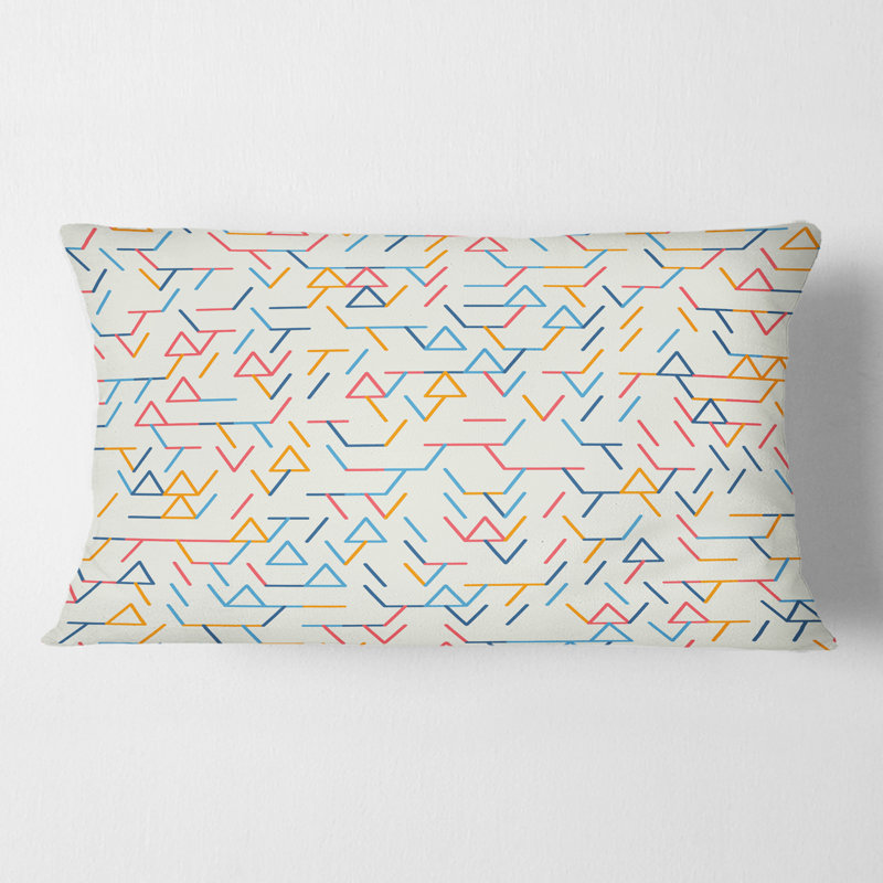 Motif abstrait géométrique abstrait - Coussin Mid-Century