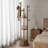 Solid Wood Rotary Coat Rack, Freestanding Coat Rack With 3 Shelves And 9 Hooks, Coat Tree For Bedroom, Entryway, Livingroom, Coat Hanger Stand For Coats, Scarves, Handbags (Walnut)-1972169051