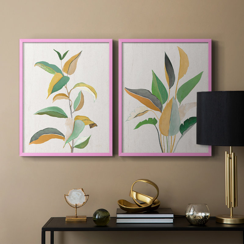 Touched with Sage I-Premium, reproduction encadrée - prête à être accrochée - aucun clou requis - aucun clou requis, Rose