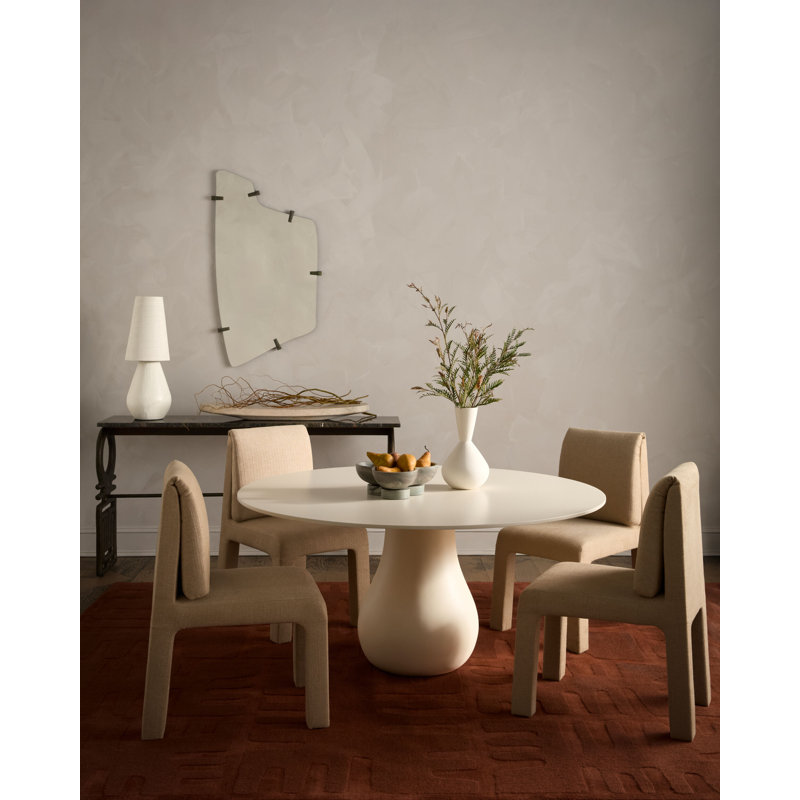 Baobab Round Mahogany Wood Dining Table