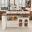 Kitchen Island With Extendable & Rotating Table (Not Include Stools)